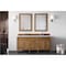 James Martin Vanities Brittany 72in Double Vanity, Saddle Brown w/ 3 CM Carrara Marble Top 650-V72-SBR-3CAR - alternate 3